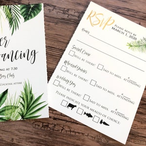 Destination Wedding Invitations Tropical Paradise Wedding Invites Folded, Custom Designed, All in One Wedding Invitation 236 image 8