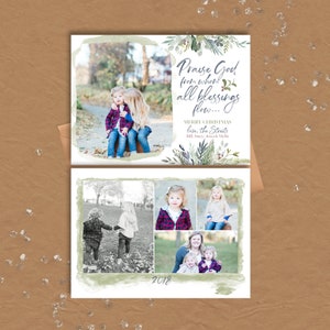 Praise God From Whom All Blessings Flow Christmas Cards · Foliage Christmas Holiday Cards · Religious Christmas Photo Cards · Printable Card