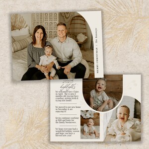 Arch Photos Cartões de Natal · Cartões de Fotos de Férias · Cartões de Natal com 4 fotos e atualização da família