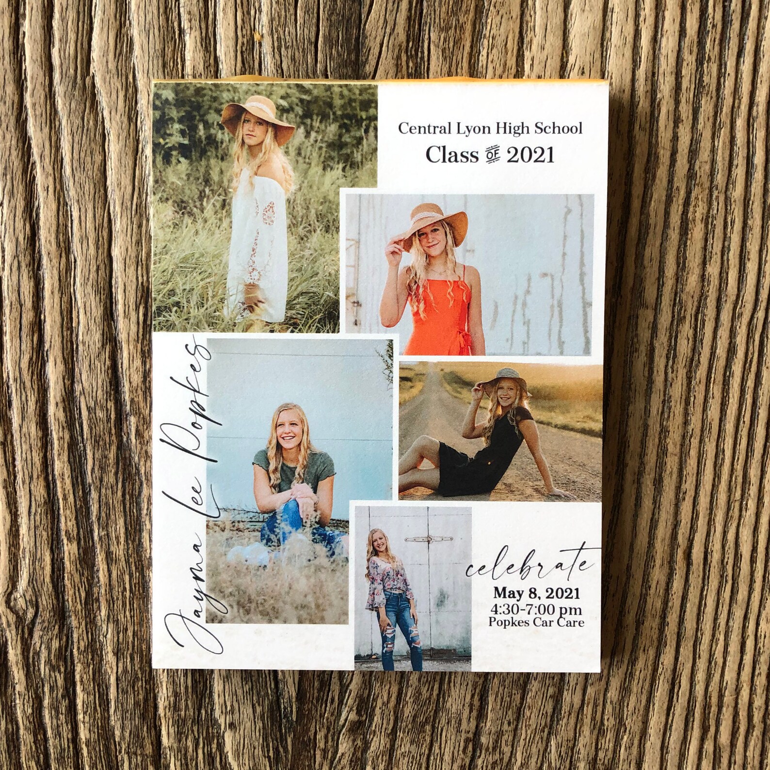 5 Photo Graduation Tear off Invitations · Notepad Graduation ...