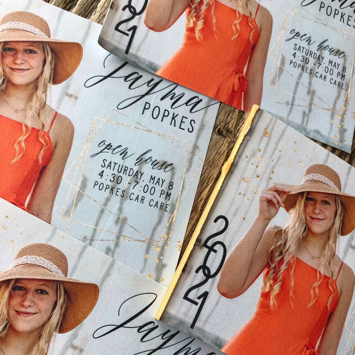 Photo Tear off Graduation Notepad Invitations · Big Photo Graduation ...