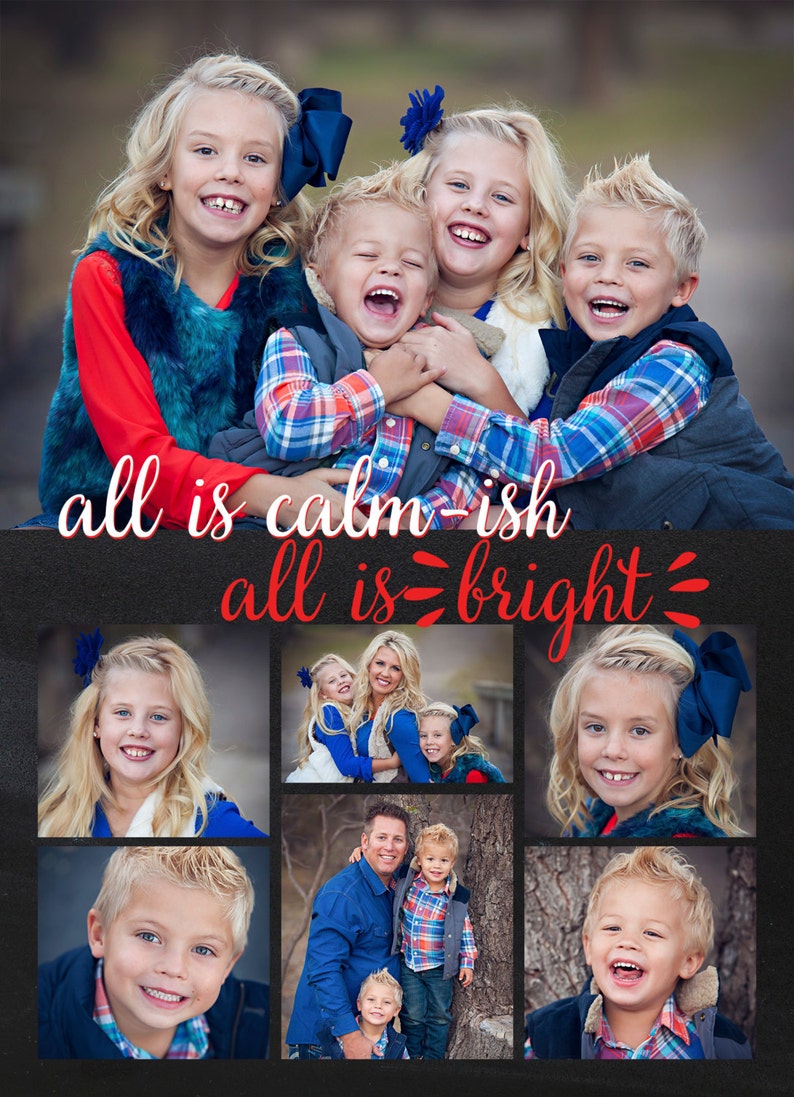 All Is Calm All Is Bright Christmas Card 
