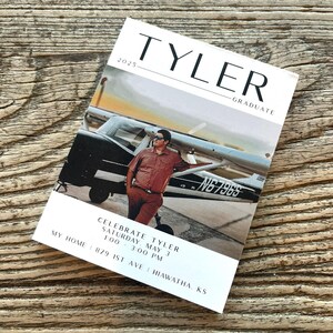 Photo Tear off Graduation Notepad Invitations · Big Name Graduation ...