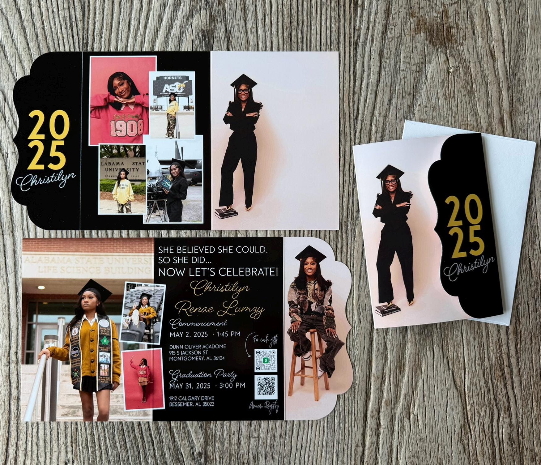 Graduation Announcement · Luxury Custom Folded Graduation Invitations ...