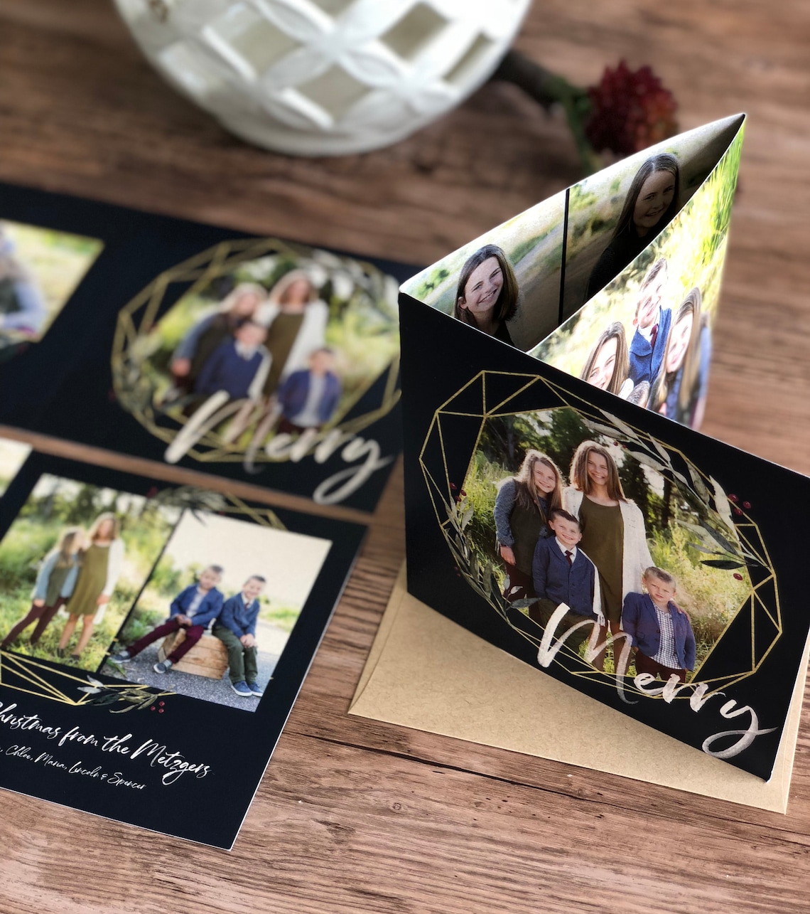 Trifold Christmas Cards Custom Designed to Your Photos and Etsy