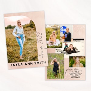 Graduation Photo Invitation · Arched Photo Card · Include 6 photos -- customize colors to fit your wants!