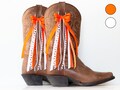 Tennessee College GameDay Boot Bows | Orange and White Boot Bows | Game-day Accessory | Tennessee Game-day