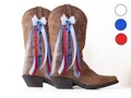 America / USA Boot Bows | Red White and Blue Boot Bows | Country Concert America Boot Accessory | 4th of July Boot Bows
