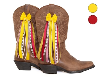 2 Pairs of Maroon and Gold GameDay FanPack Boot Bows | GameDay Accessory