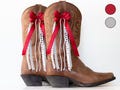 Alabama College GameDay Boot Bows | Crimson and Gray Boot Bows | College GameDay Accessory | Alabama GameDay