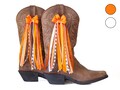 Tennessee College GameDay Boot Bows | Orange and White Boot Bows | Game-day Accessory | Tennessee Game-day