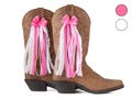 Megan Country Concert Boot Bows | Pink and White Boot Bows | Country Concert Boot Accessory
