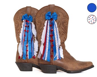 Red, White, and Blue Boot Bows | 4th of July Outfit | Fourth of July Accessories
