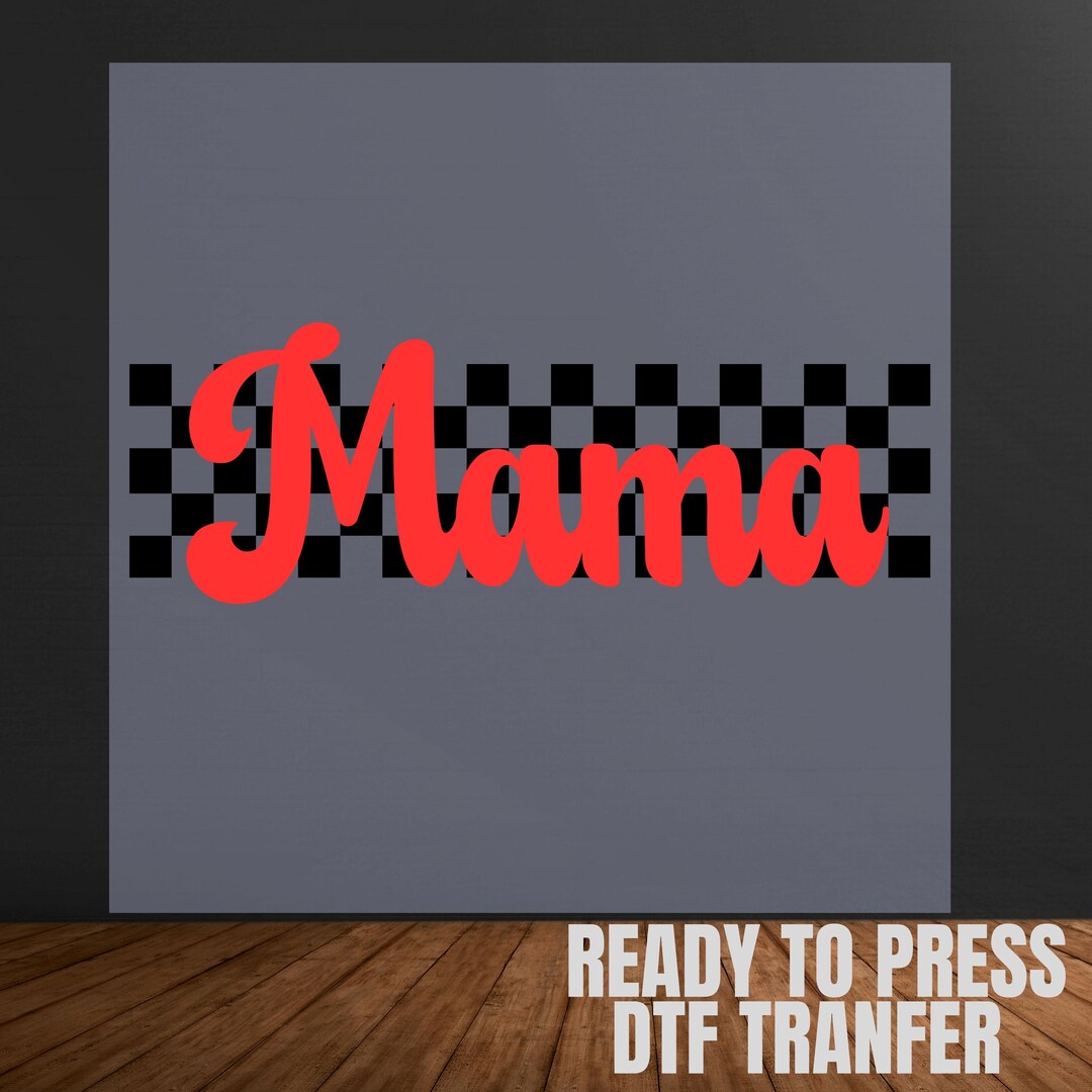 Retro Checkered Mama DTF Transfer: Ready to Press - Etsy