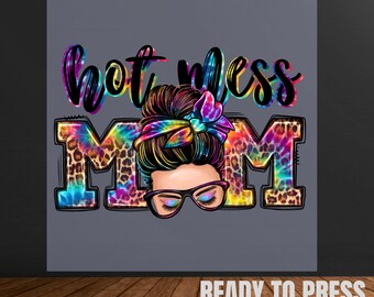 Hot Mess Mommy & Mini Messy Bun Set DTF: Western Matching Print