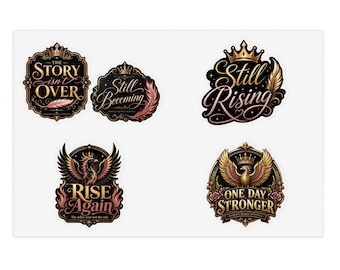 Phoenix Queen Vinyl Stickers, Motivational Rise Again Decals