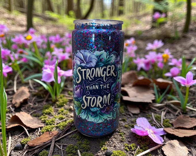 Featured listing image: Glitter Snow Globe Tumbler: 20oz Sublimation Cup with Lid & Straw