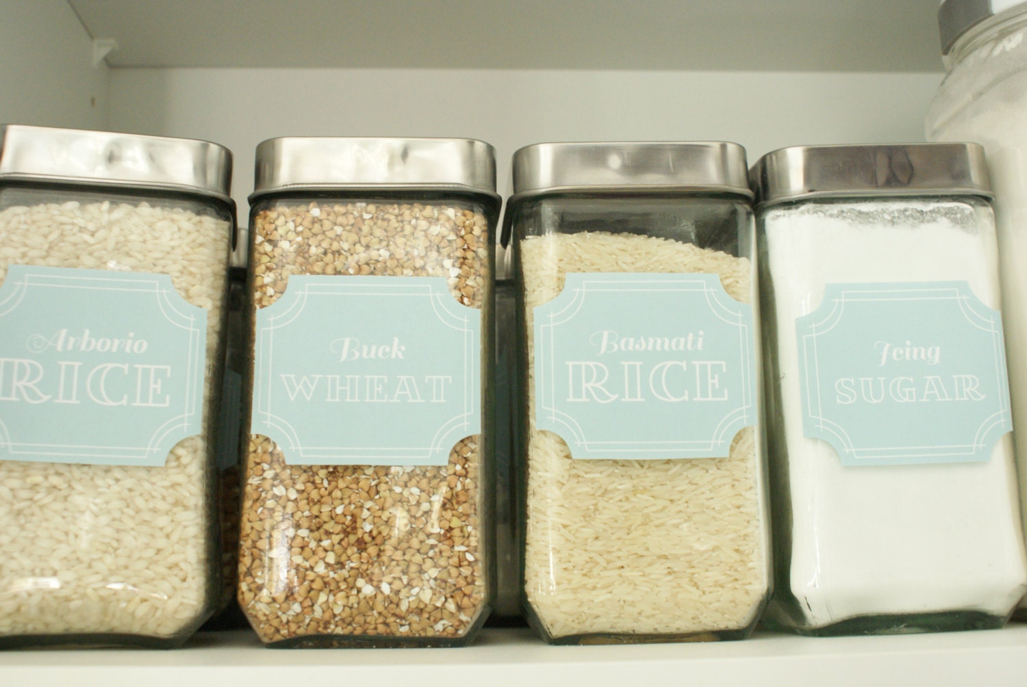 48 Printable Pantry Labels Stella Vintage Blue Collection Etsy Canada