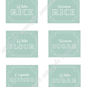 48 Printable Pantry Labels: Stella Vintage Blue Collection image 5