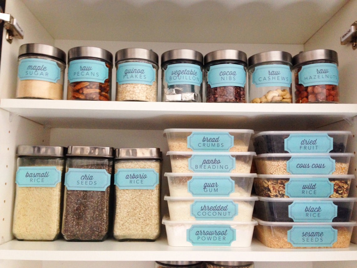 Starter Labels Retro Blue