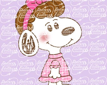 Snoopy Mothers Day - cookie cutter stl set for cutters with marker. Mom 12 cm - Snoopy 10 cm (not a physical product)
