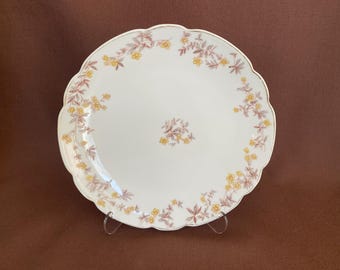 Antique AK Carlsbad Austria 7.5 " Porcelain Plate – Floral Design with Gold Trim