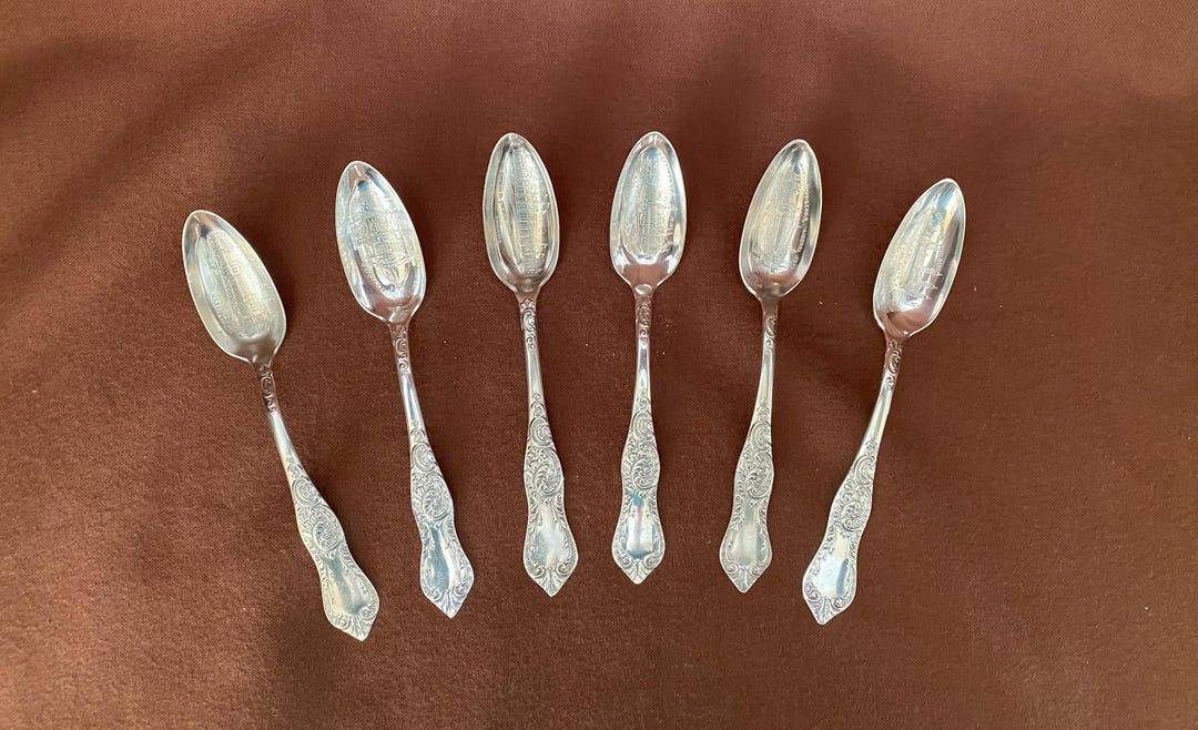 Set of Six Leonard Mfg. Co. 1893 World's Fair Souvenir Spoons ...