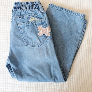 Vintage GAP jeans met patchwork uit de jaren 90 voor meisjes – maat 5