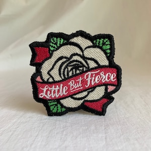 Rose Patch - Shakespeare Patch - Embroidered Patch - Iron-On Patch - Flower Patch - Midsummer Nights Dream - Literary Quote - Appliqué Patch