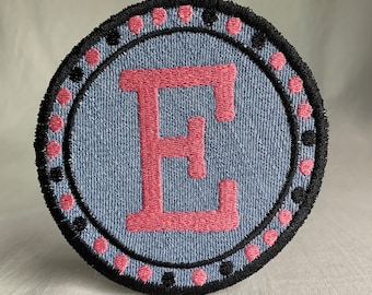 Embroidered Monogram Patch: Personalized Iron-On Initial Appliqué