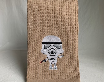 Embroidered Stormtrooper Bar Towel: Star Wars Kitchen Decor