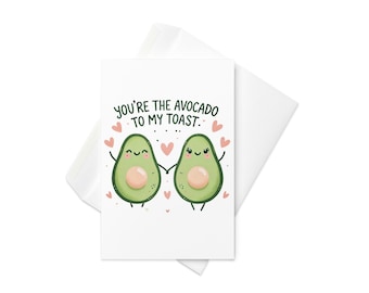 Digital Valentine's Day Printable Card, Avocado To My Toast, Fun Valentine's Day Card For Him, Valentine's Day Gift For Her