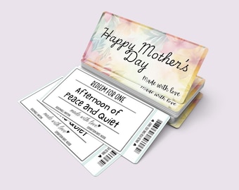 Coupons for Mom, Editable Personalized Gift for Mom, Customizable Mother’s Day Vouchers, Mum’s Birthday Coupons Printable