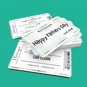 Buoni regalo per papà stampabili, buoni modificabili per papà, regalo per la festa del papà, buoni regalo di compleanno per papà, buono regalo personalizzato