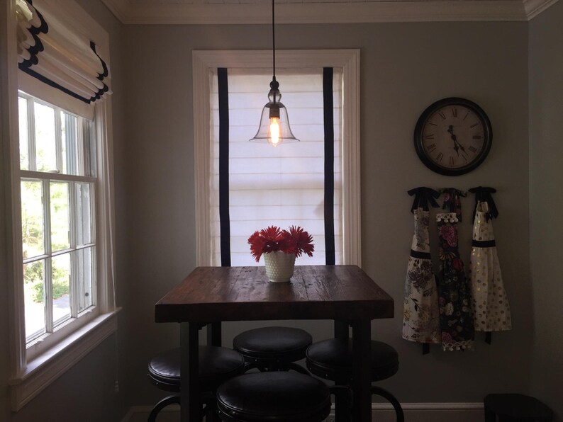 Custom Roman Shade With Ribbon Trim - Etsy