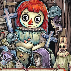 Bold & Easy Pages, Digital Coloring Pages, Instant PDF Download Spooky Girl: Kawaii and Horror Coloring Book for the Holidays by Coco Wyo