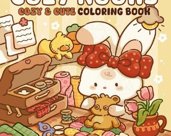 CoCo Wyo Cozy Nooks ぬりえブック PDF – 子供と大人向けの30ページの印刷可能、すぐにダウンロードできる、大胆で簡単なぬりえブック