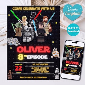 Printable Birthday Invitation, Star invite, wars invitation, darth vader birthday party, Instant Download stormtrooper invitation