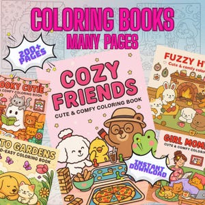 Coco Wyo Printable Coloring PDF | 200+ Cozy & Cute Pages | Relaxing Art Therapy for Adults and Kids
