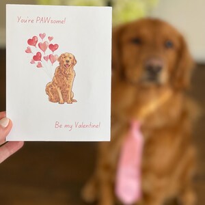You’re Pawsome, Cartão de Dia dos Namorados Golden Retriever, amor, download digital