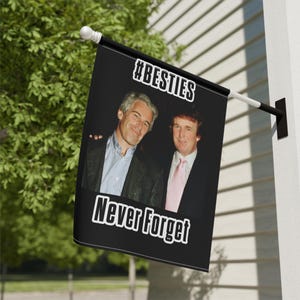 Epstein and Trump Besties Yard Flag - Anti Trump Anti MAGA Flag - Pro Democracy - Leftist Liberal Gift - Political Satire - Anti Fascism