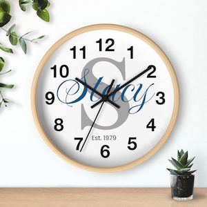 Custom Family Name Wall Clock: Personalized Home Decor 10" x 10"