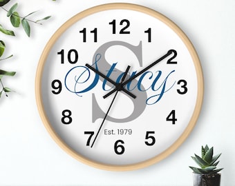 Custom Family Name Wall Clock: Personalized Home Decor