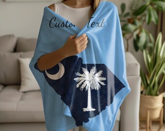 Cozy Custom Velveteen Blanket, Personalized Gift, Home Decor, Throw Blanket, Unique Southern Style