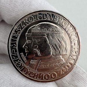 Polen 100 złotych 1960 polska mynt 100 zlotych "Clean" (polska Millennium-huvuden; Trial Strike) Replikmynt, silverplåt