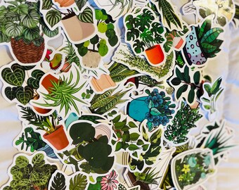 Pflanzen-/Garten-Aufkleber: 12er-Pack gemischt, Pflanzenliebhaber-Motive