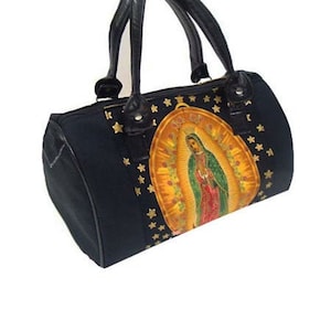 Sac de docteur de sac à main fait main des Etats-Unis avec le modèle de sacoche de modèle de Vierge de Dame de Guadalupe, modèle de Marie, tissu de coton, nouveau