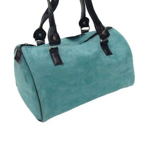 Sac de docteur de sac à main fait main des Etats-Unis avec le modèle « bleu de suède » modèle de sacoche, tissu de coton, nouveau