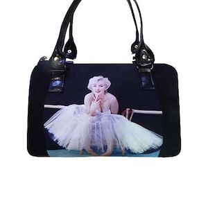 US Handmade Handbag Doctor Bag with &quot;Marilyn Monroe White Dress&quot; Pattern, Cotton Fabric, New