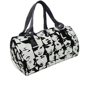 Sac de docteur de sac à main fait main des Etats-Unis avec le modèle « dans la mode de foule » modèle de sacoche, tissu de coton, nouveau